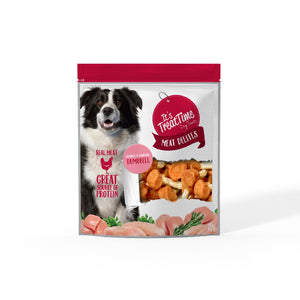 
            
                Load image into Gallery viewer, ITS TREAT TIME - CHICKEN &amp;amp; RAWHIDE DUMBBELL
            
        
