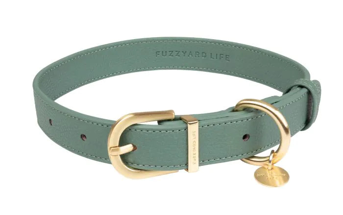 FUZZYARD LIFE ATELIER DOG COLLAR - MYRTLE GREEN