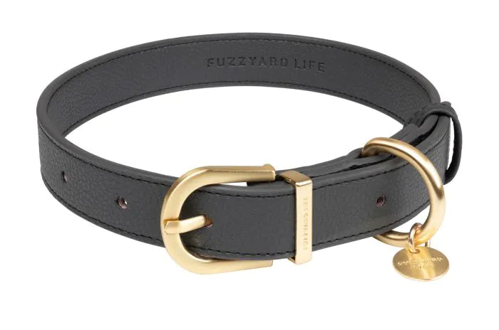 FUZZYARD LIFE ATELIER DOG COLLAR - SLATE GREY