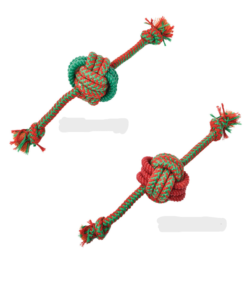 OGGY DOGGY RUBBER ROPE BALL TOY