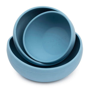 FUZZYARD LIFE SILICONE DOG BOWL - FRENCH BLUE