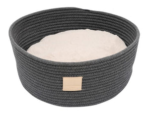 FUZZYARD LIFE ROPE BASKET BED - SLATE GREY
