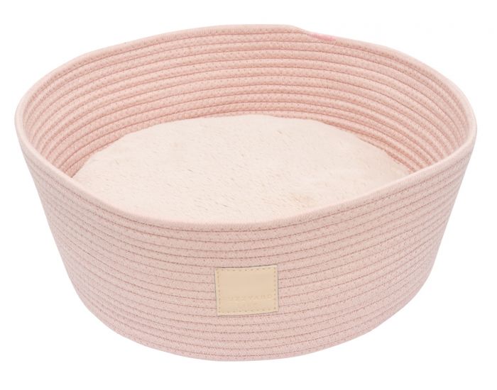 FUZZYARD LIFE ROPE BASKET BED - SOFT BLUSH