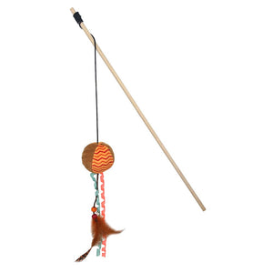 POUNCE N PLAY BALL AND FEATHER TEASER WAND