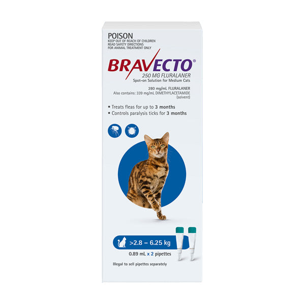 
            
                Load image into Gallery viewer, BRAVECTO FOR CATS 2.8-6.25KG
            
        