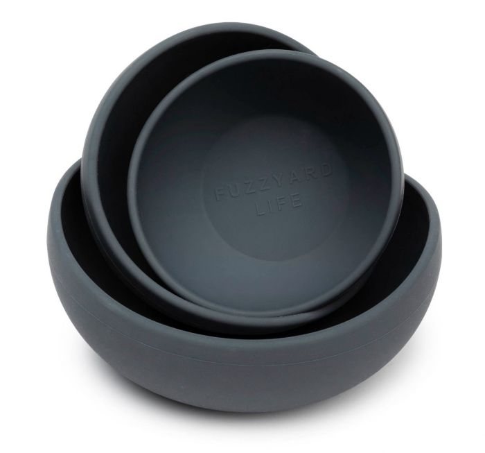 
            
                Load image into Gallery viewer, FUZZYARD LIFE SILICONE DOG BOWL - SLATE GREY
            
        