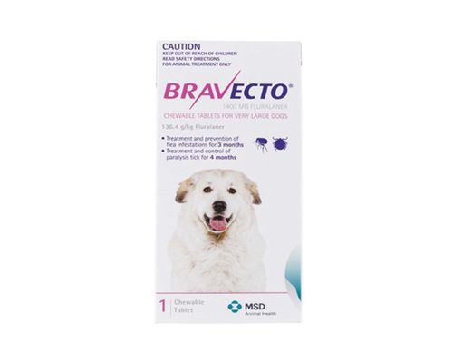 BRAVECTO CHEWABLE TABLET FOR DOGS 40-56KG